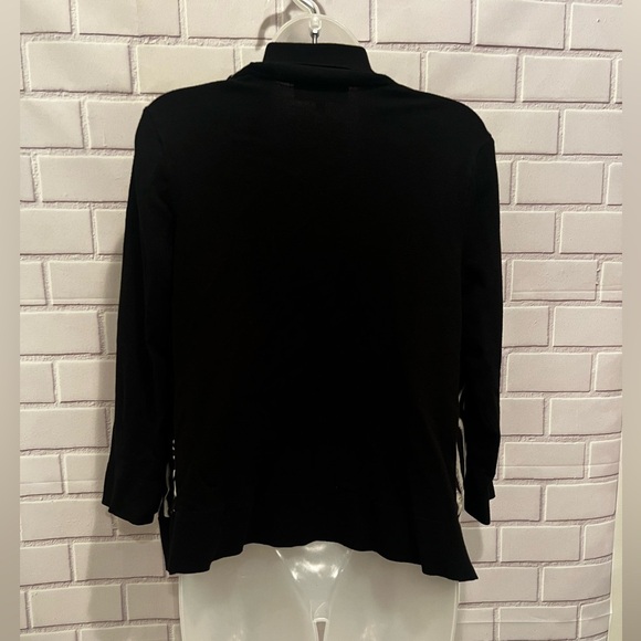JONES NEW YORK Collection open black-print cardigan /size S - Picture 5 of 8